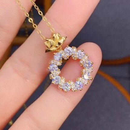 Circle Zircon  Pendent