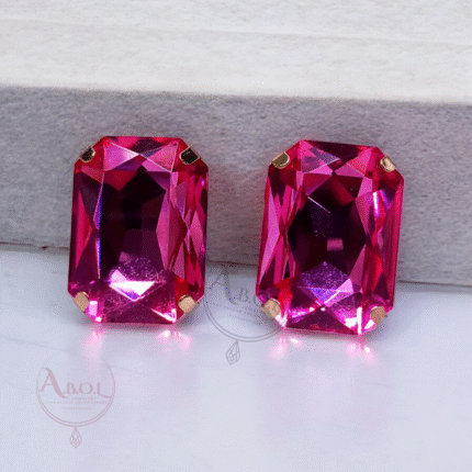 PINK EMERALD STUD