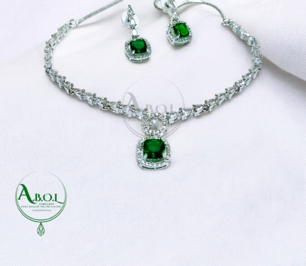 Emerald Green Neckline set