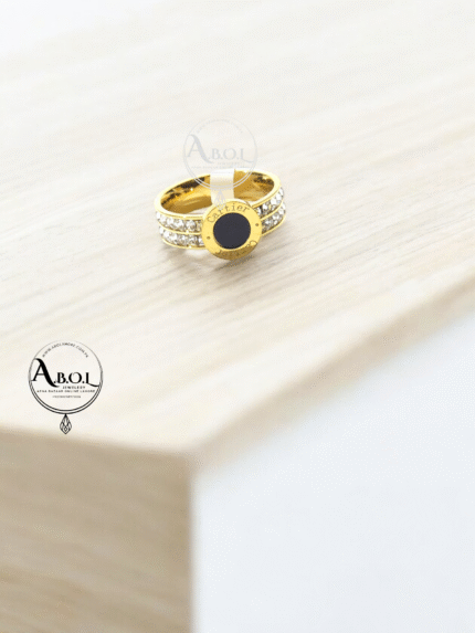 Double zircon CT SS Ring