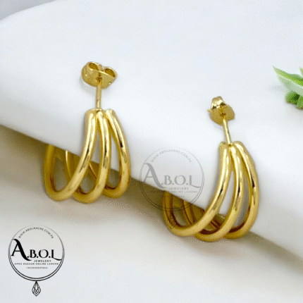Elegant Triple Hoop Stainless Steel Earrings