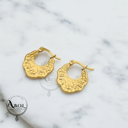 Vintage-Style Stainless Steel Hoop Earrings