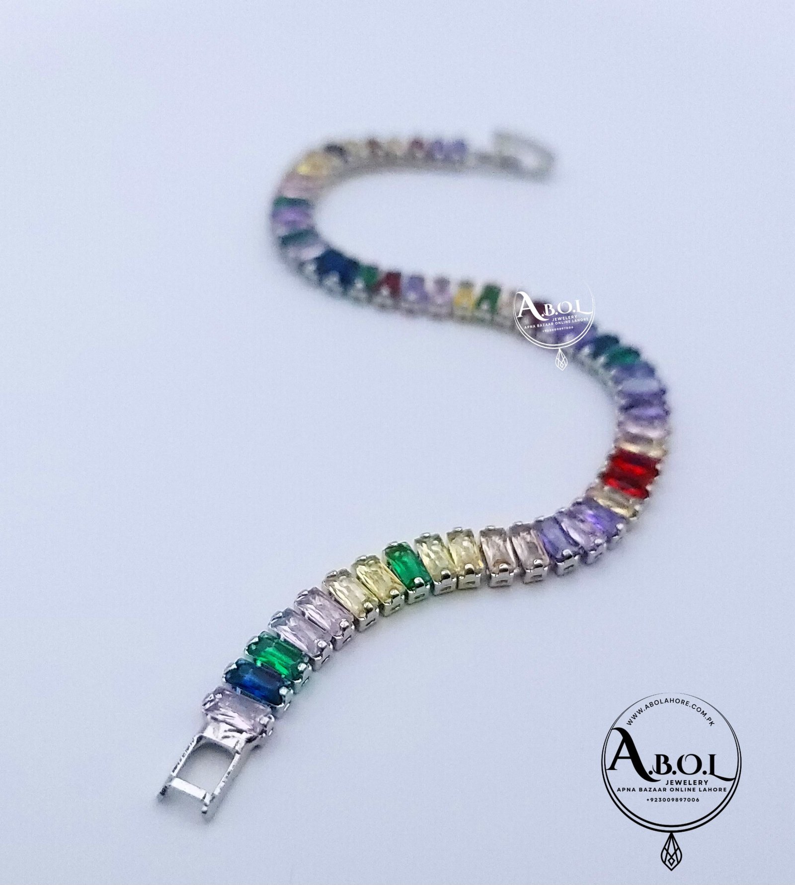 Multi-Color Zircon Tennis Bracelet - Image 3