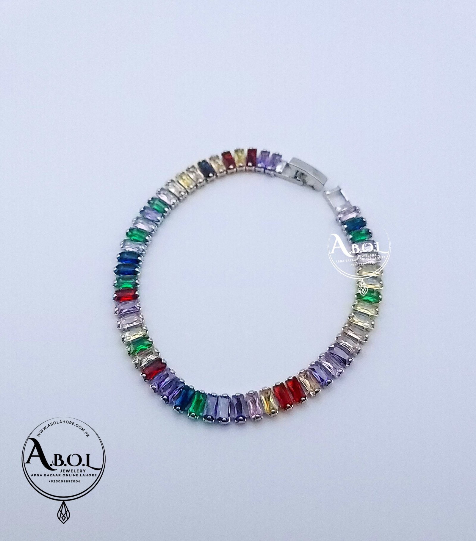 Multi-Color Zircon Tennis Bracelet