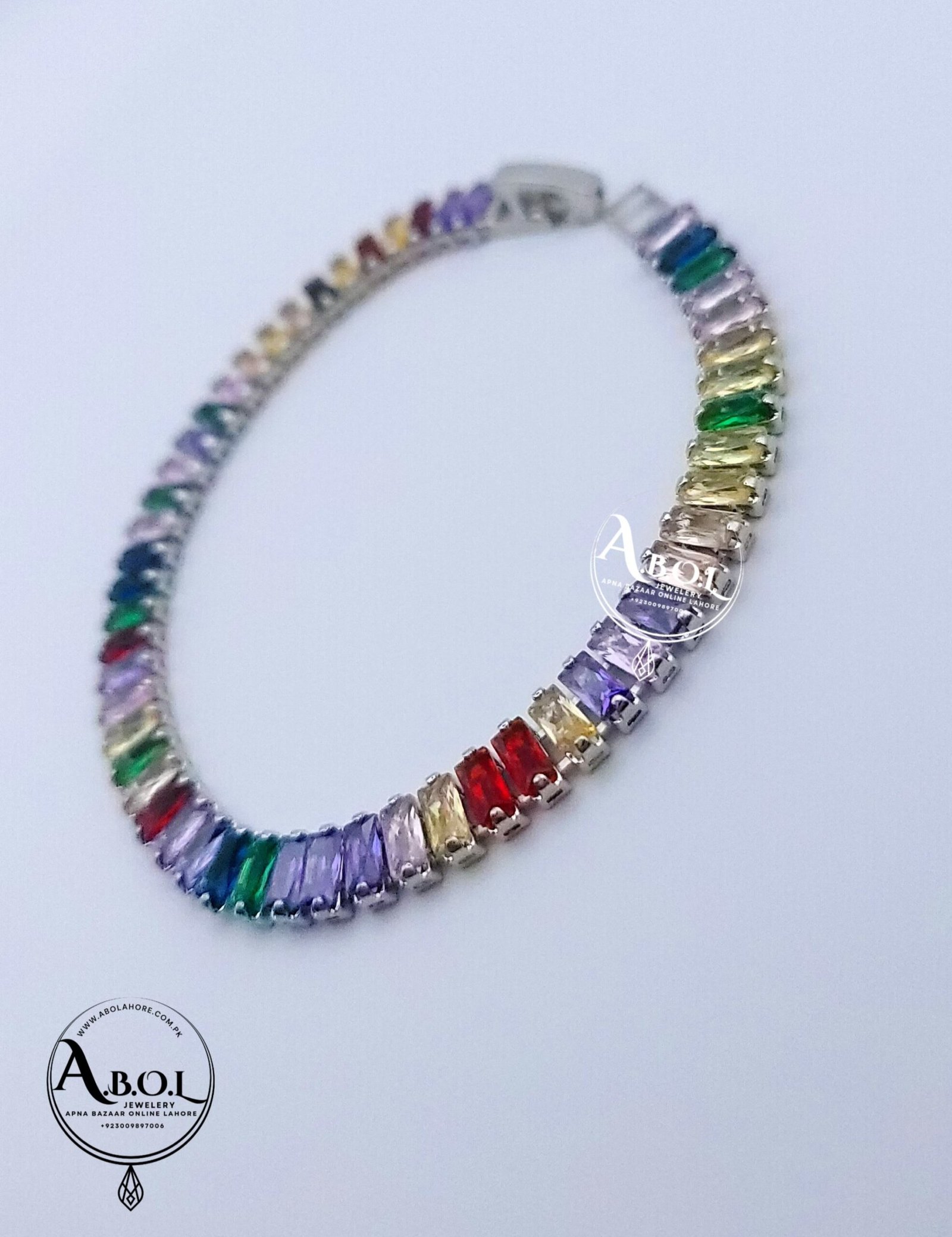 Multi-Color Zircon Tennis Bracelet - Image 2
