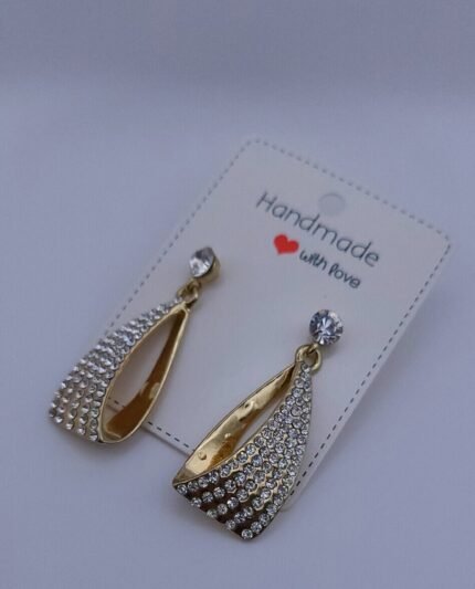 Glitzy Gold Glam Drop Earrings