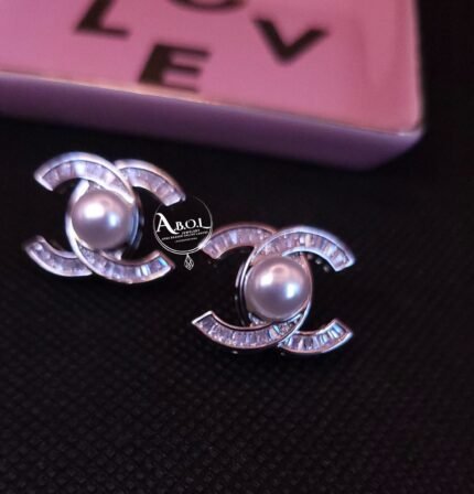 Double C Pearl Earrings