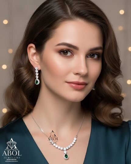 Green Drop Pendent Set