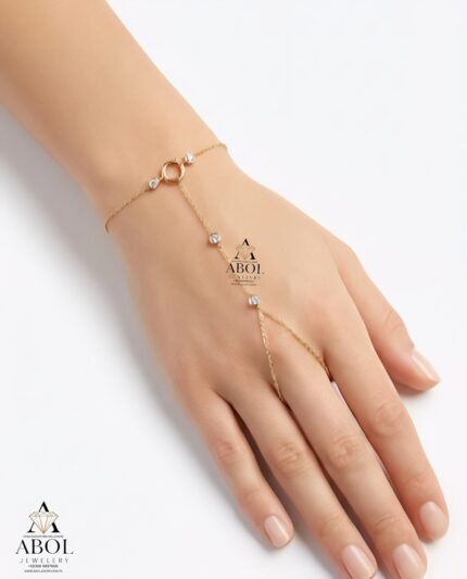 The Halo Sparkle Ring-to-Wrist Chain